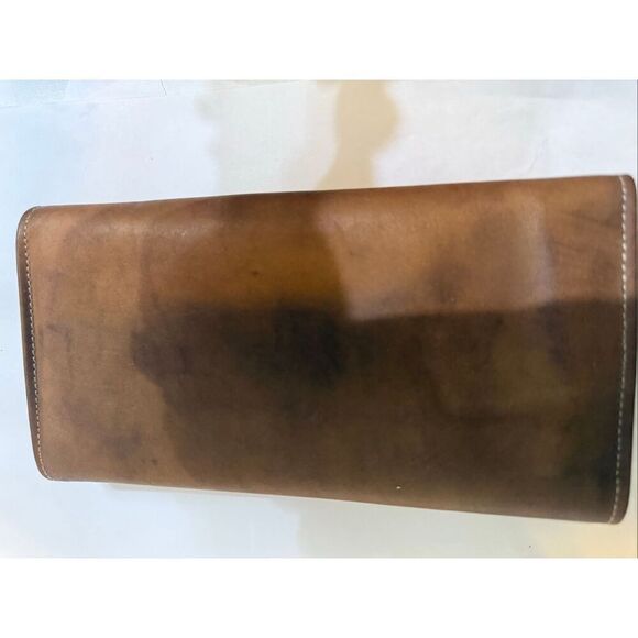 La Garde Crafted By Rolfs Genuine Leather Snap Fold Over Wallet Purse Tan - Picture 3 of 8